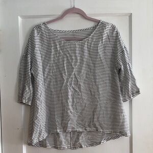 Striped Black and White Women's Top